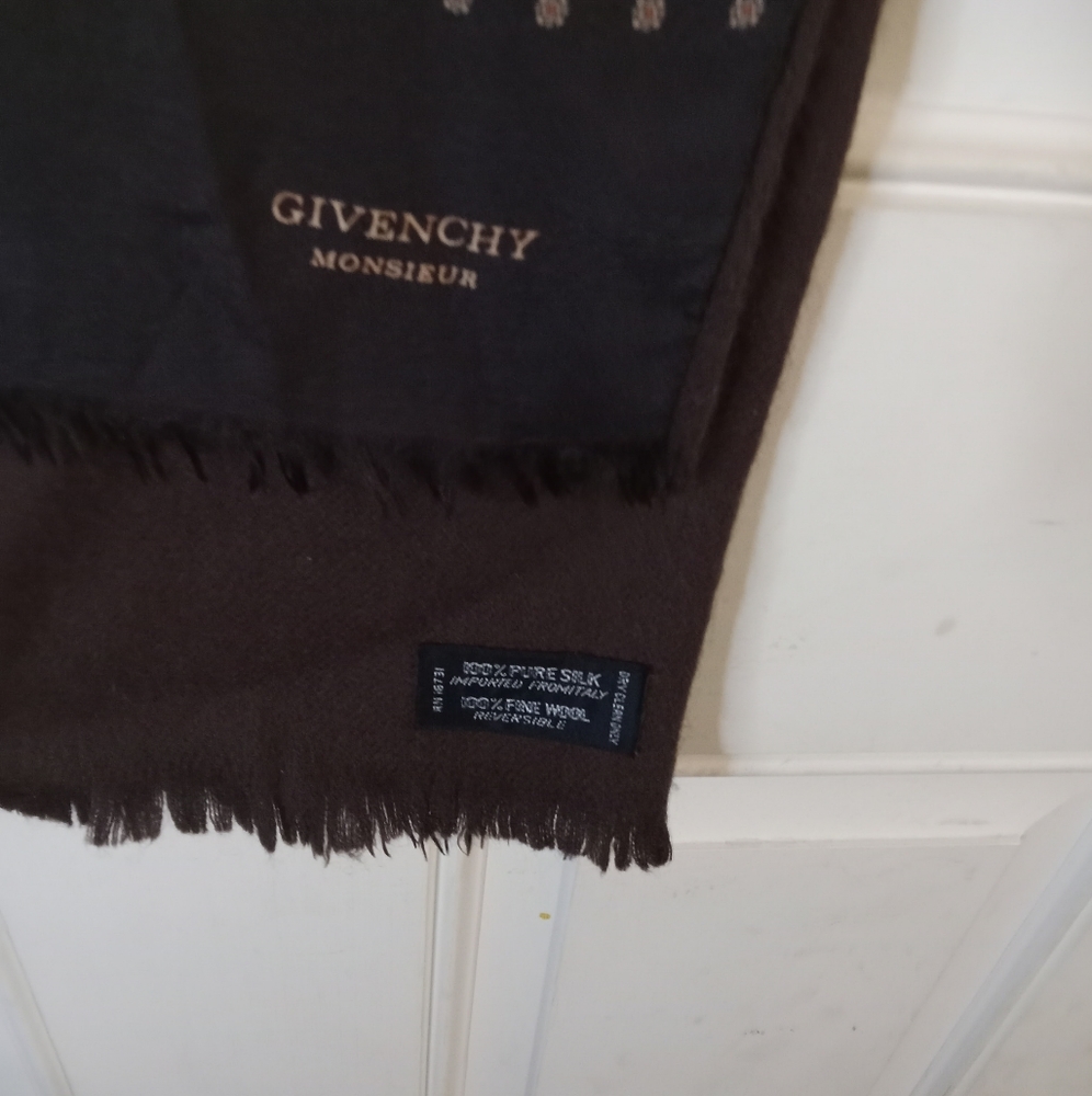 Rare find! Vintage Givenchy Monsieur wool/silk scarf